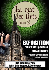 La nuit des artsDu 9 au 23 juillet 2022Église St Jacques, Moissac (82)